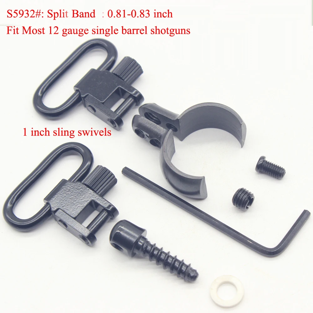 

TriRock Shotgun Sling Mount Kit - Fits Most 12 Ga. Magnum Split Band .81"-.83" (20.5-21mm) QD 115 RG-2-1" SHOTGUN SWIVELS