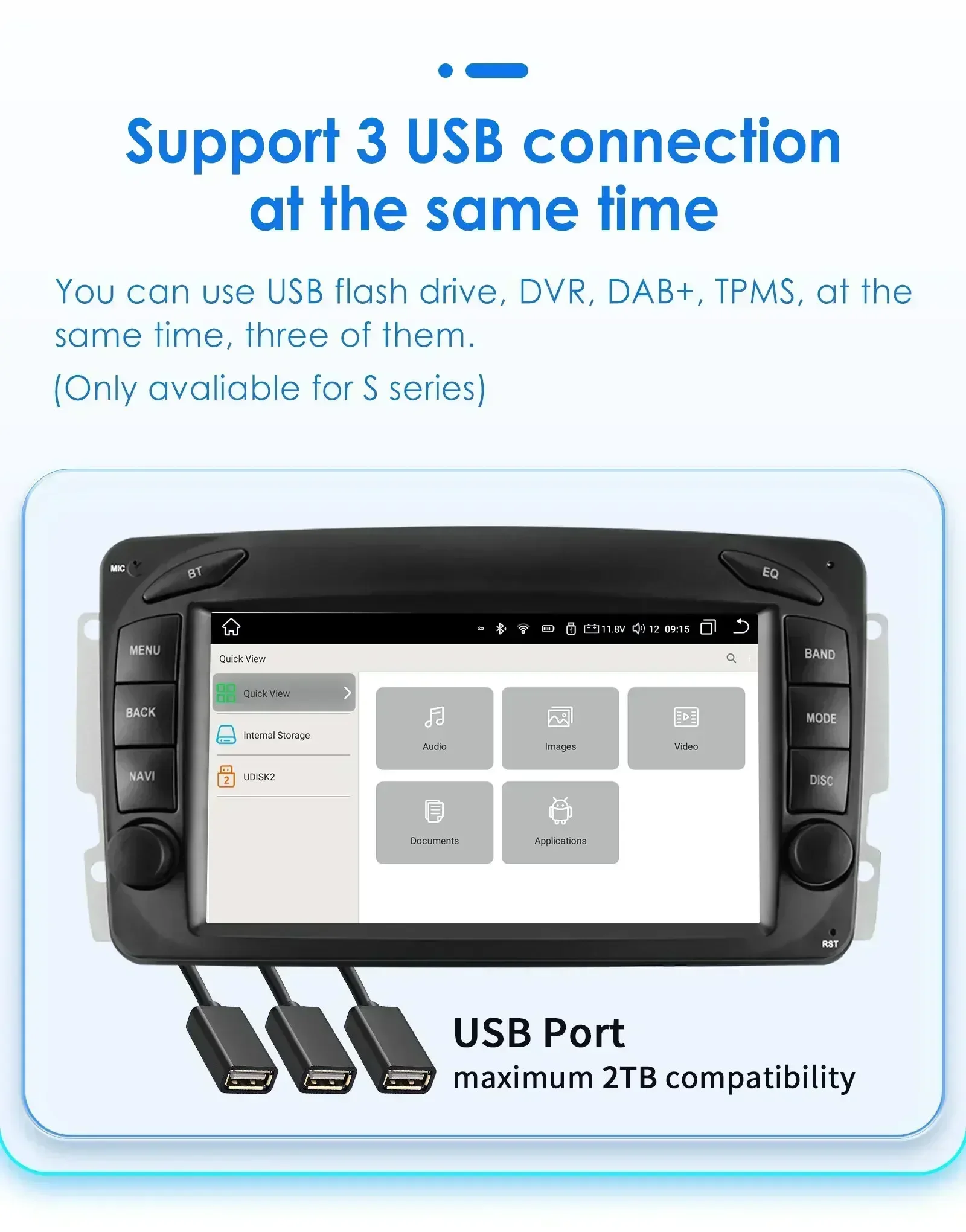 Hizpo Android Auto Radio for Mercedes Benz CLK W209 W203 W463 W208