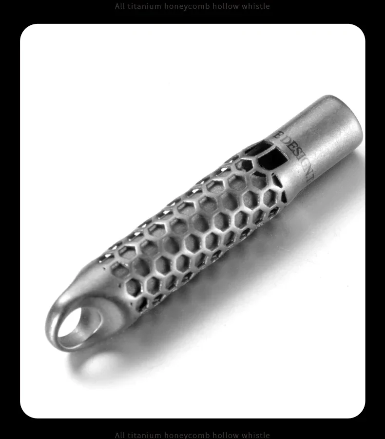 EDC Titanium Double-tube Whistle High Frequency Whistle Portable Outdoor Camping EDC Tools