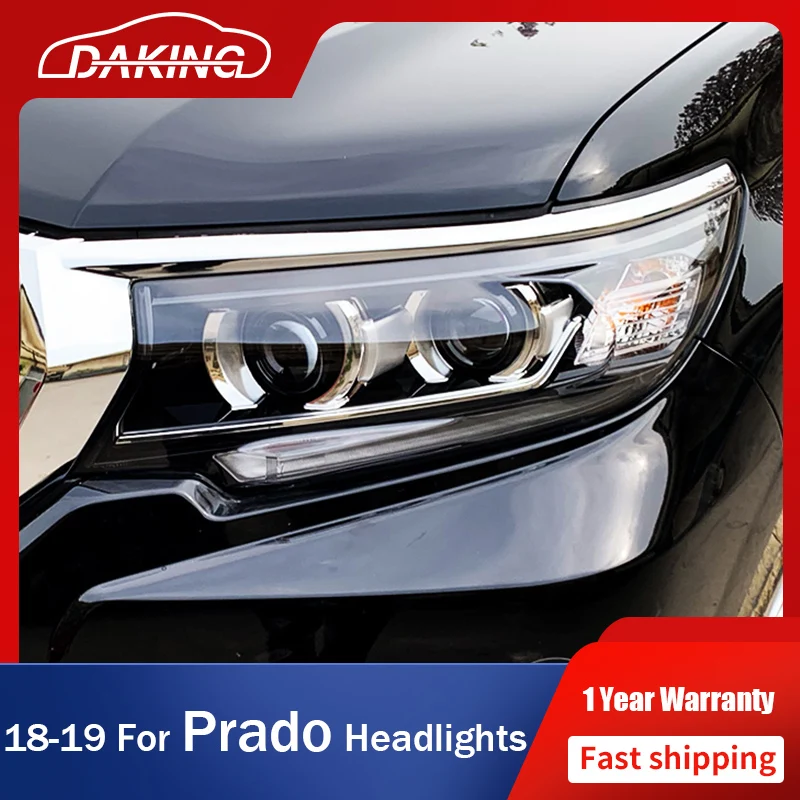 

Headlights for Toyota Land Cruiser Prado 2018-2019 Headlamp LED DRL Dynamic Turn Signal Front Light Projector Lens Auto Assembly