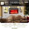 70'' Fireplace TV Stand for TVs Up to 80 Inch,White TV Stand with 30"Fireplace & LED Lights,with Storage Drawers for Living Room 3