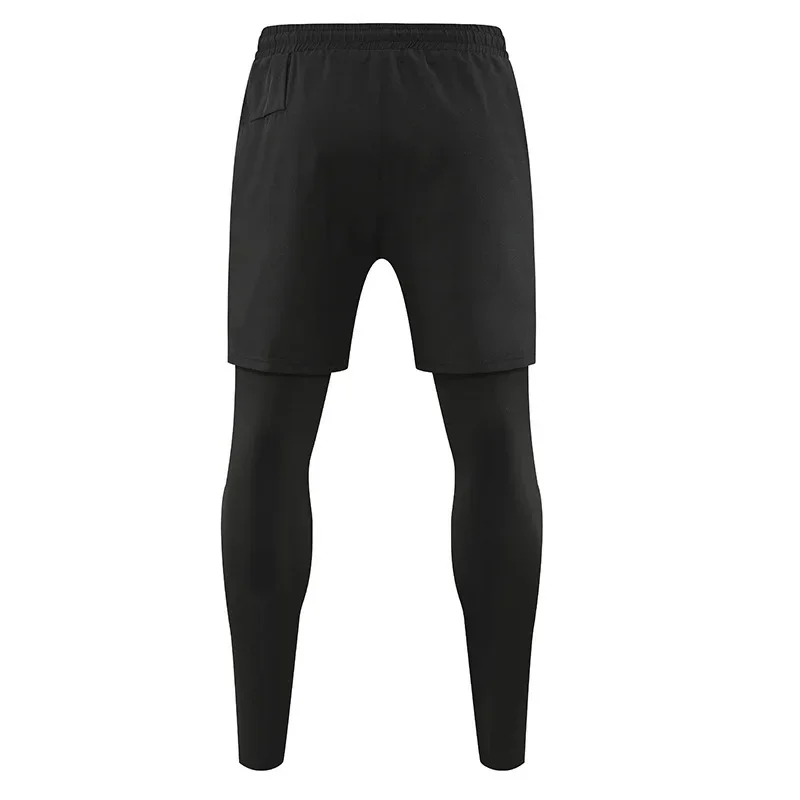 Quick Dry Sports Pants Men's Fake Two-Piece Set Running Long Pants Outdoor Wear Fitness Training Spring Autumn