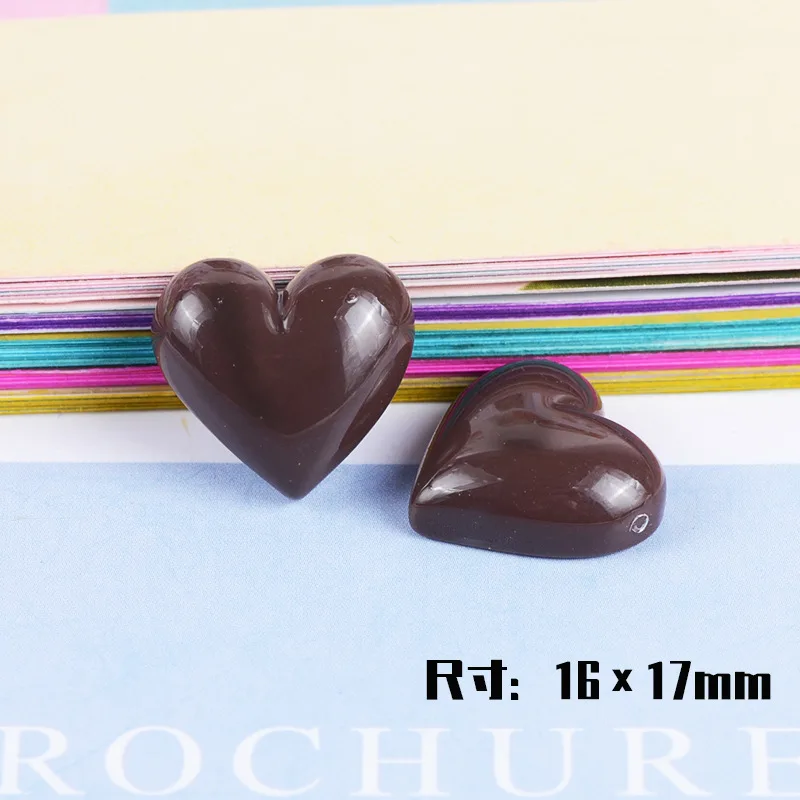 10Pcs Simulation Chocolate Ball Flatback Resin Cabochon Fake Food Resin Cabochons DIY Scrapbooking Phone Case Decorative Craft