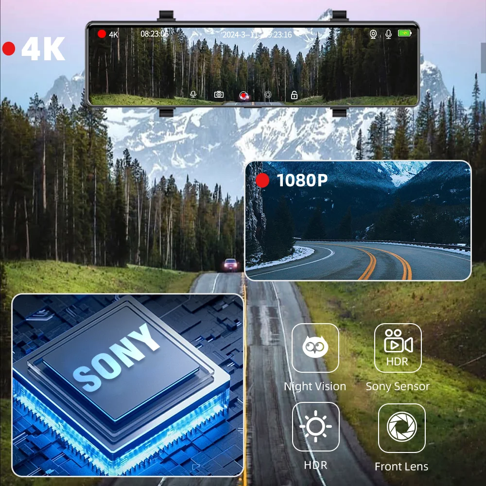 Aprilboy 4K ̷ ڵ DVR , 12 ġ ġ ũ Ʈ ̵ ī޶,   ĸ  ī޶, ĸ麸, Ʈ   ķ
