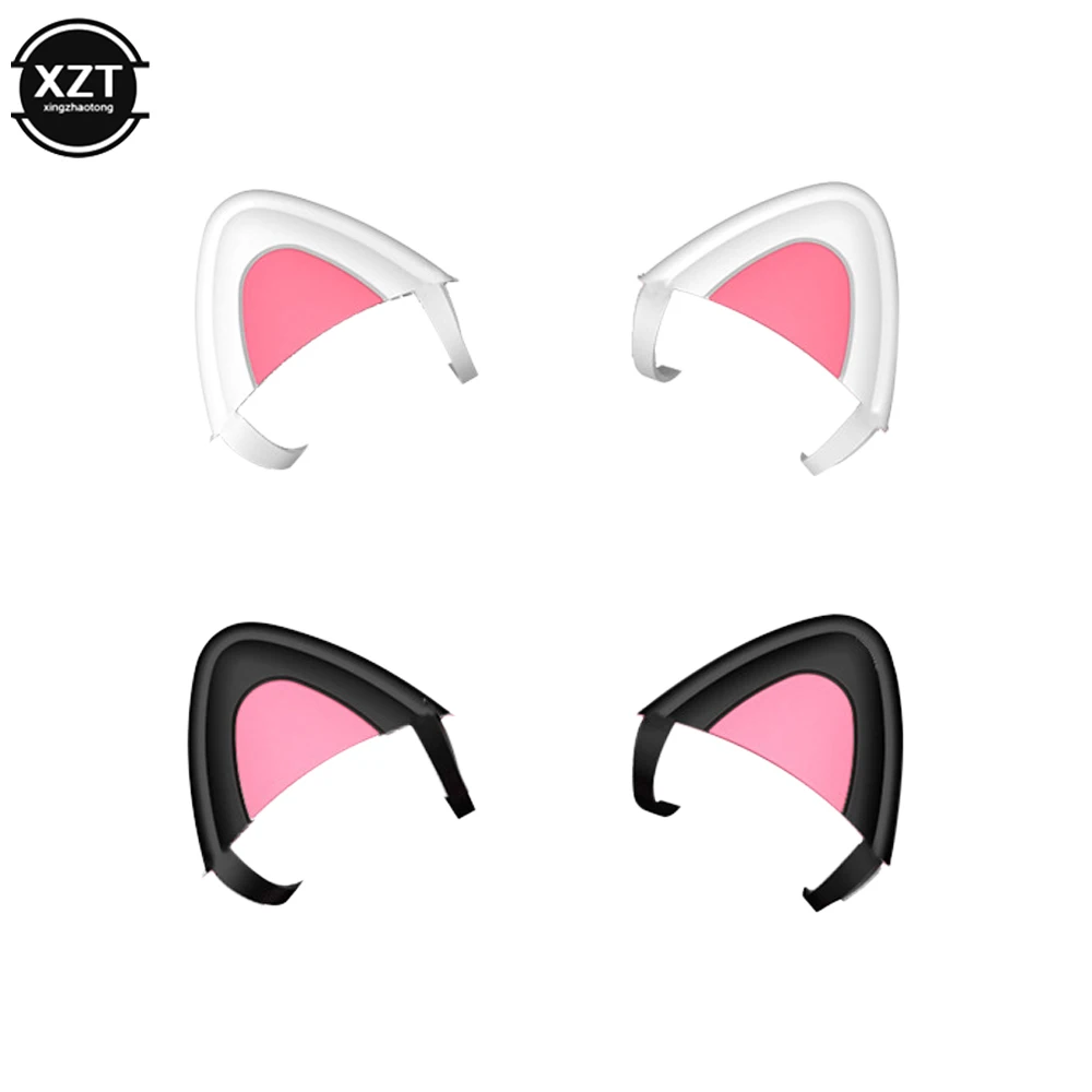 Cat's Ears For Headphones Helmet Decorations Headset Pendant Silicone Cat  Ear Gaming Accessories Lightweight Earphone Charms - AliExpress