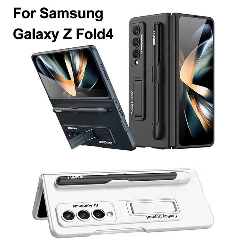 

Чехол GKK для Samsung Galaxy Z, Складывающийся чехол для телефона 4 дюйма, ультратонкий противоударный чехол-подставка, матовый жесткий пластиковый чехол для Galaxy Z, складной держатель для ручки