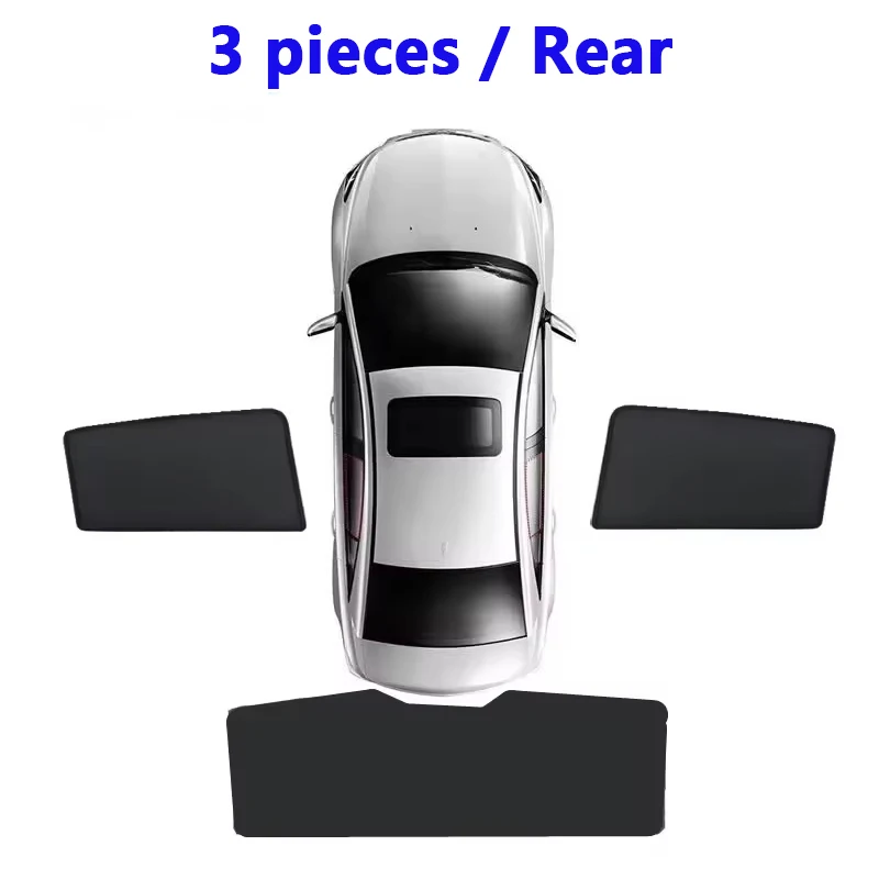 Zonnescherm Auto voor BMW X1 U11 2025 2024 2023 2022, 4 Stuks Magnetische Autogordijnen Auto Accessoires Zijruiten Voor Achter UV Bescherming Privacy Zwart