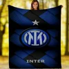 Fur Blanket Bed Inter Milan FC Logo Fluffy Plaid Hairy Blankets for Bed Throw Blankets Sofa Decoration Cobija Blanket King Size 3