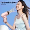 Portable Wireless Mini Hair Dryer 2600mAh USB Rechargeable Powerful Wind Anion Handy  Blow Dryer For Travel/Ourdoor Cordless 2