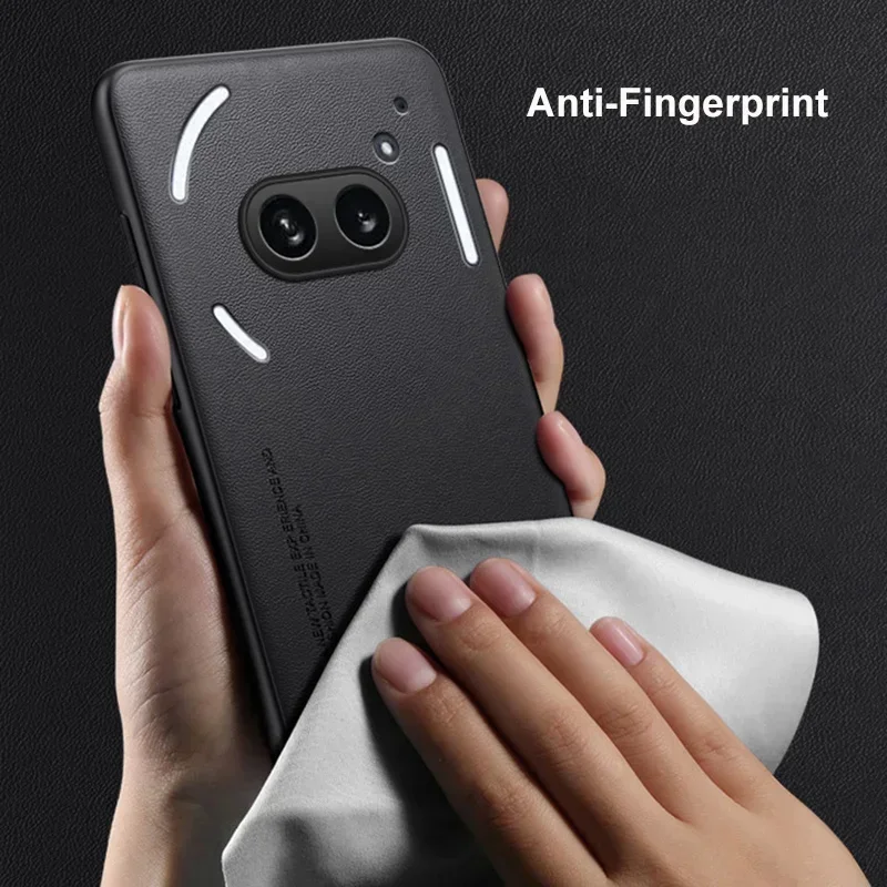 Carbon Fiber PU Leather Matte Anti-Shock Plain Case