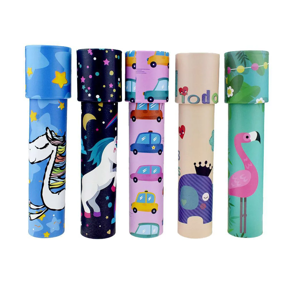 Paper Plastic Kaleidoscope Colorful Interactive Toy Children Gifts Random Color
