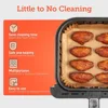 Small Air Fryer Oven 2.1 Qt, 4-in-1 Mini Airfryer, Roast, Reheat, Low-noise & 100 PCS Square Disposable Paper Liners, Non-Stick 5