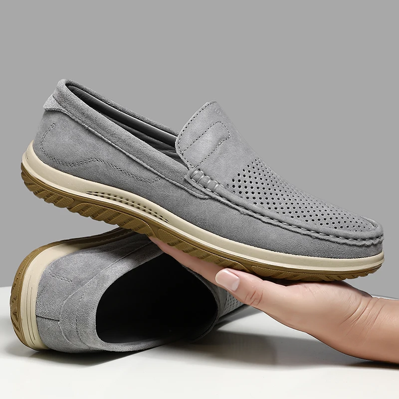 Golden Sapling Summer Loafers Genuine Leather Men's Casual Shoes Leisure Party Flats Classics Men Driving Shoe Platform Footwear