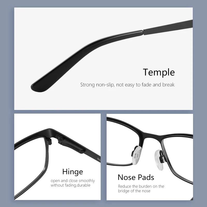 Myopia eyeglasses ZENOTTIC Women Rectangle Prescription Glasses For Myopia Anti-Blue-Ray Optical Eyeglasses Hyperopia Photochromic Eyewear