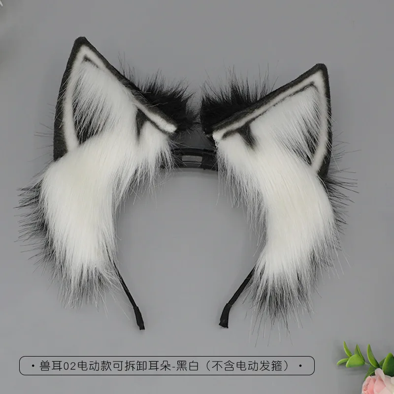 Hair Accessories Cosplay Accessories Cosplay Headpiece Rechargeable Plush Hair Accessory Movable Simulation Fox Headband Detachable Electric Ear Headband Animal Ear
