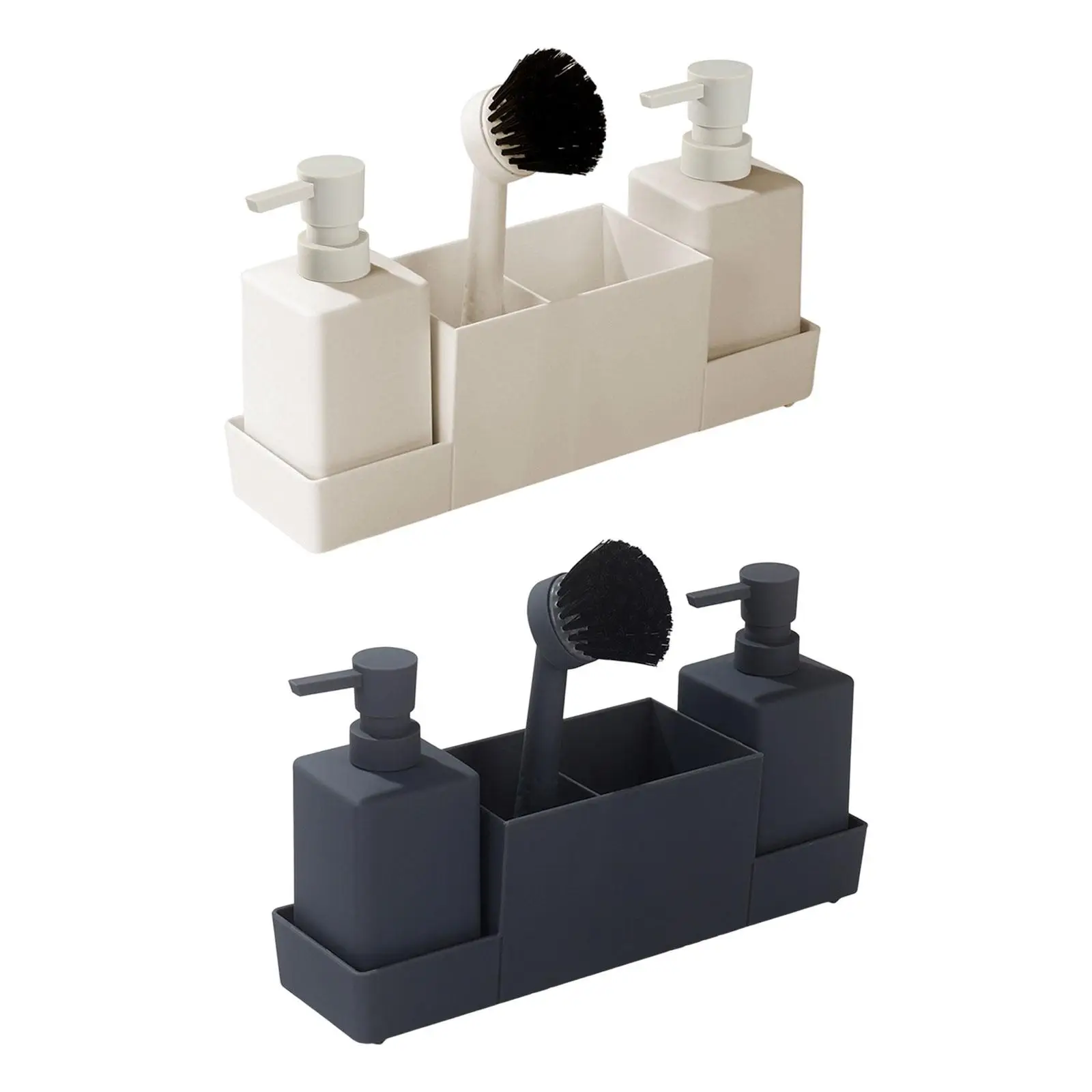 Bomba Garrafa Scrubbers Drain Kitchen Soap Dispenser com Esponja Titular Liquid Hand Soap Dispenser para Sink Organizer Pcs