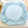 1 pc Fitted Bed Sheet for Winter Thick Warm sabanas Queen Size Solid Color Flannel Fleece Fluffy Bed Cover King Size Bed Sheets 6