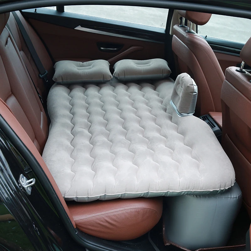 Car inflatable bed with headrest home travel outdoor SUV pickup car universal camping style car rear sleeping rest inflatable bed storage portable inflatable air bed car sleeping mattress camping mattress inflatable camping mattress
