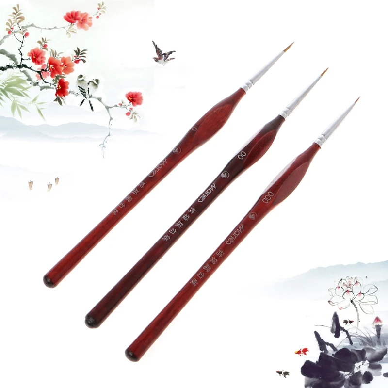 3Pcs 1Pc Miniature Paint Brushes For Painting Supplies