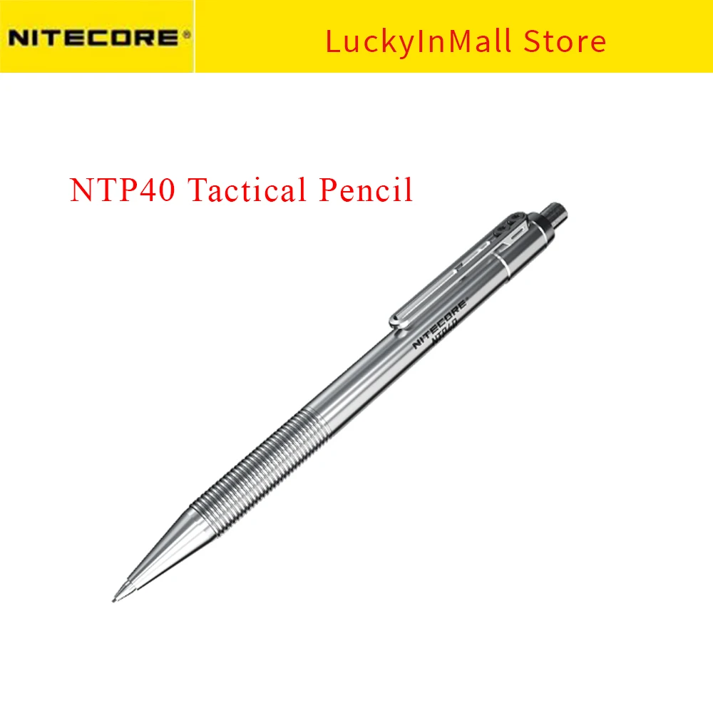 

NITECORE NTP40 CNC Alloy Mechanical Pencil Cartooning Sketching Writing Drawing Self-defense EDC 0.5mm Refill Pencil