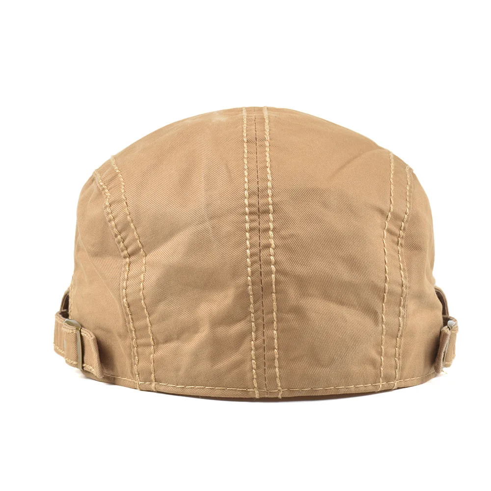Adjustable Men Spring Summer Sun Newsboy Hats Classic Western Newsboy Caps Cotton Blend Beret Hat Flat Brim Men Berets Cap