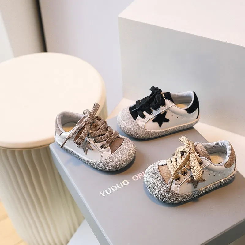 DIMI Spring/Autumn Boy Girl Toddler Shoes Fashion Soft Microfiber Leather Infant Sneakers Comfortable Non-Slip Casual Baby Shoes