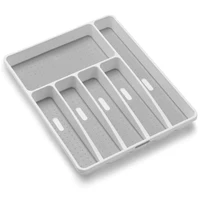 ABS Kitchen Cutlery Storage Knife Fork Tray Drawer Tableware Organizer Spoon Plastic Cutlery Separation Storage Block Holder 1