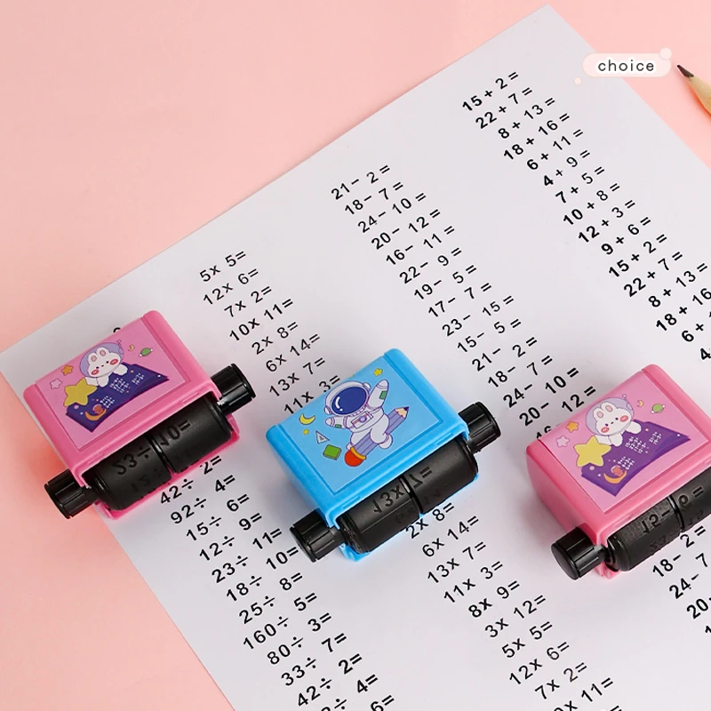 Numéro de tampon à roulement pour la pratique des Maths, pour Addition et soustraction, 100 élèves, Type de rouleau numérique