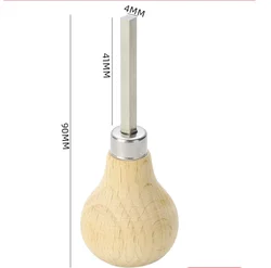 Grooved Square Bezel Pusher with Wooden Handle - Premium Jewelry Setting & Crafting Tool (Square shape)