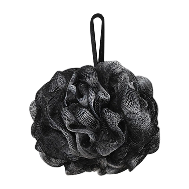 

Black Bath Ball Soft Bamboo Charcoal Fiber Shower Puff Loofah Home Body Shower Mesh Foaming Wash Scrubber Balls