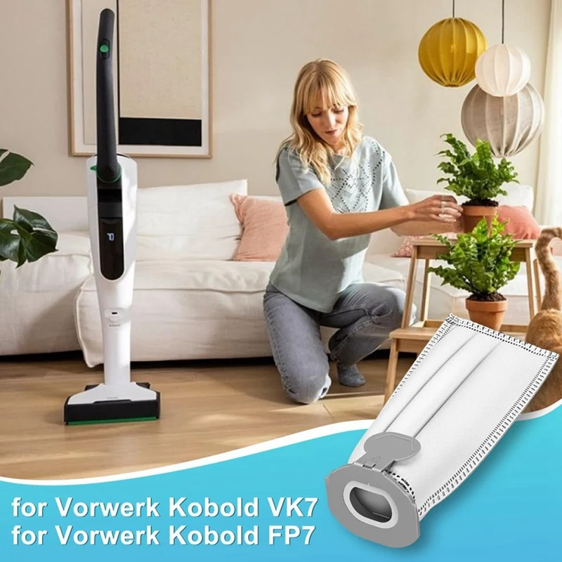 12 Sacchetti Per Aspirapolvere Per Vorwerk Vk7, Sacchetto Per La Polvere Di Parti Per Aspirapolvere Vorwerk Kobold Fp7