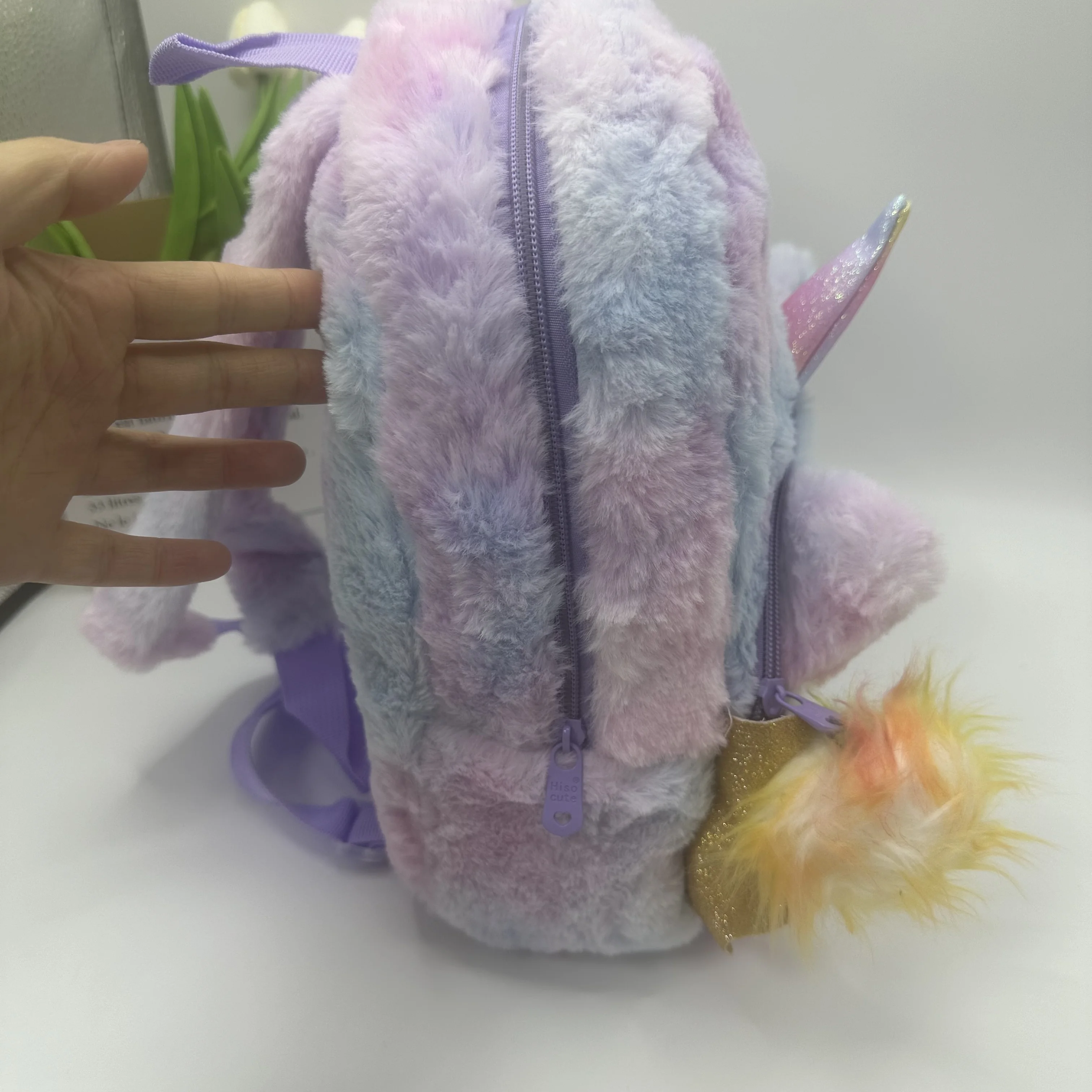 Unicorn Backpack Personalized Tie Dyed Plush Book Bag Cute Wings Girl Bag Children's Day Gift Birthday Gift 4