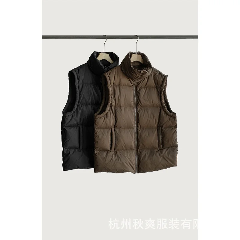 

2023 Mid-Length down Vest Women's Winter 90 White Goose down Anti-Season down Jacket Vest Outer Wear