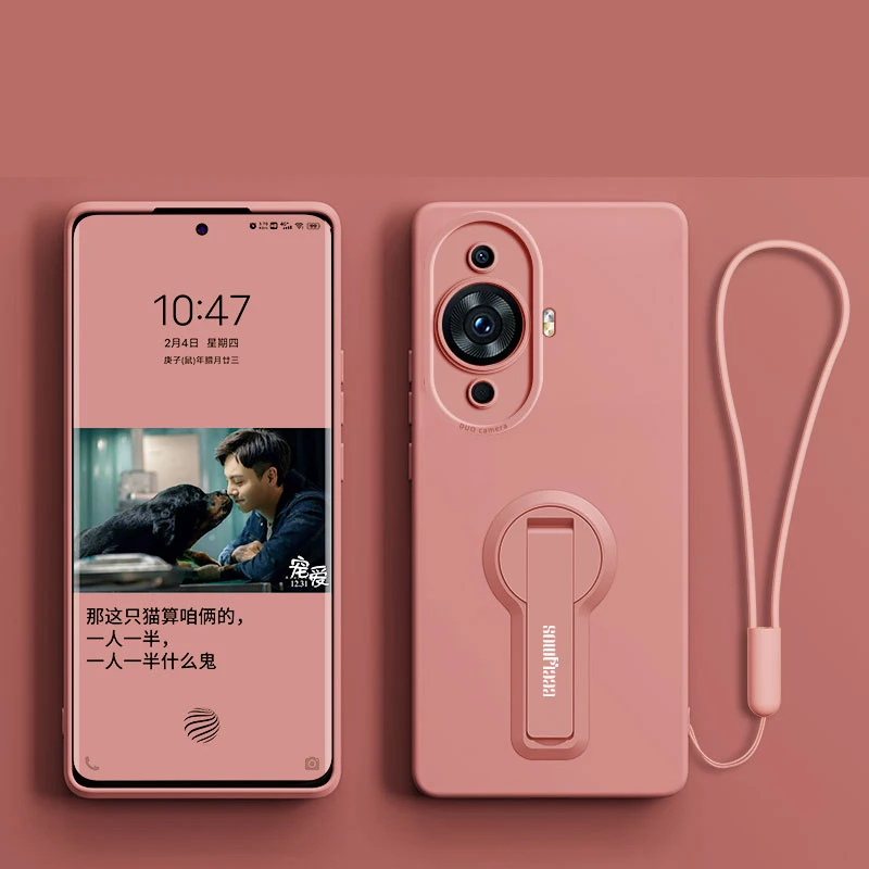 Silicone Phone Case with Camera Protection and Holder - Soft Cover