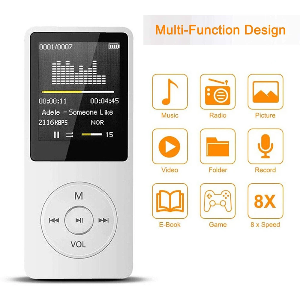 Bluetooth MP4 MP3 Lossless Music Player TFT LCD Display Walkman E-book Support TF Card Audio Recorder lossless sound MP3 player
