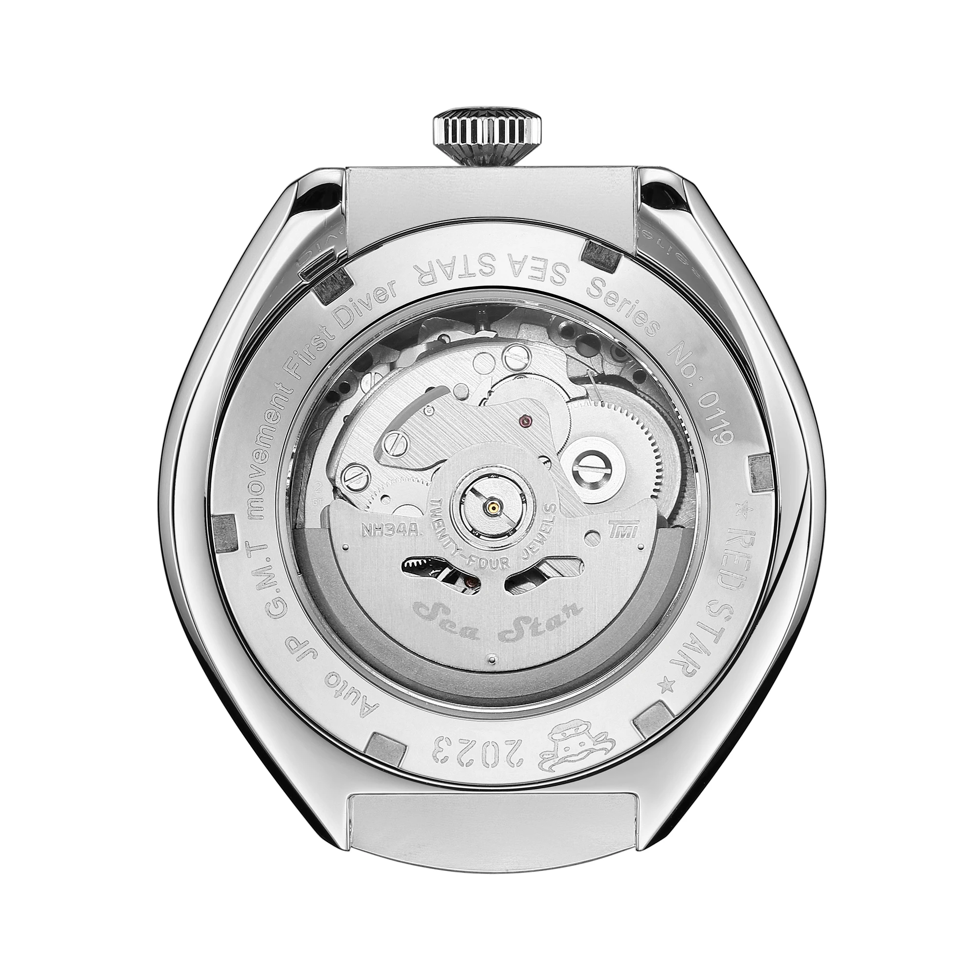 RED STAR 42mm New BullHead 100m Diving Automatic Mechanical Watches Calendar  Luminous Double Domed Mineral Glass NH34 Wristwatch - AliExpress