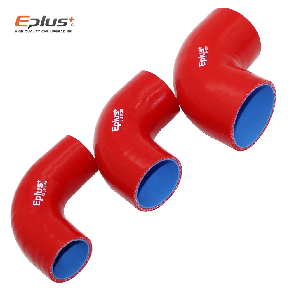 Silicone Hose Universal 90 Degrees Silicone Tubing Braided Hose Adapter For Car Intercooler Turbo