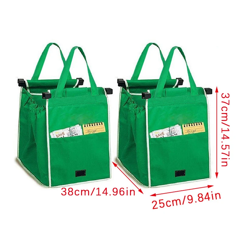 Supermarket Shopping Bag Eco Friendly Trolley Tote Thicken Cart Bags Large Capacity Handbags Foldable Reusable Women Cart Bag - 6