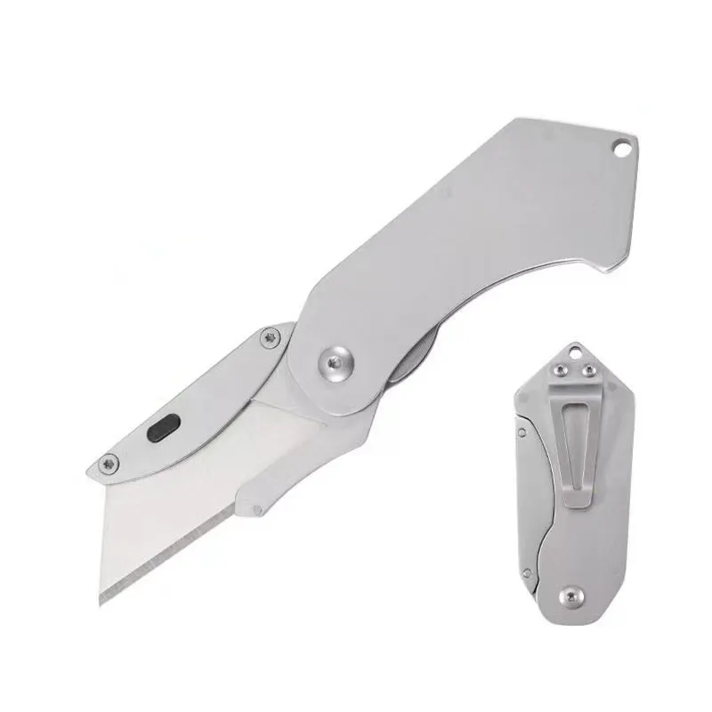 

Multifunction Stainless Steel Art Knife Folding SK5 Blade Wallpaper Box Cutter Portable EDC Pocket exacto cutter Premium couteau