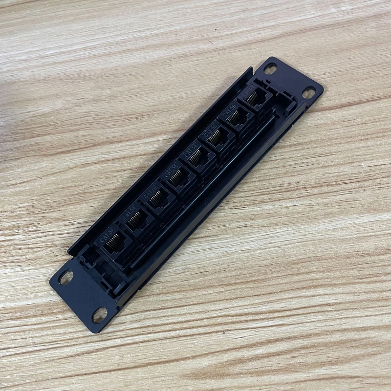 랙마운트 또는 벽걸이 8포트 네트워크 패치 패널(CAT5e RJ45 패치 패널)