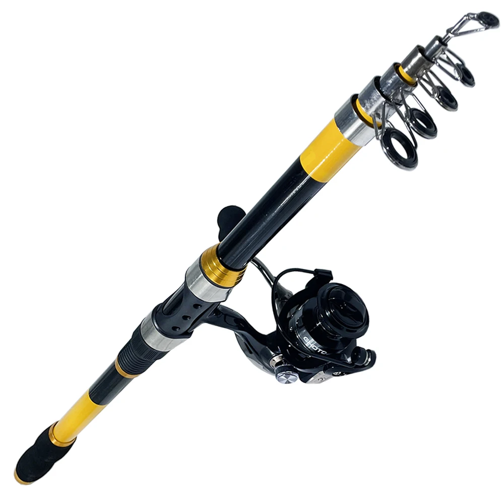 GHOTDA Baitcasting Combos Carbon Fiber Spinning Casting Rod 17+1BB  Baitcasting Reels Bass Trout Salmon Fishing Tackle Set