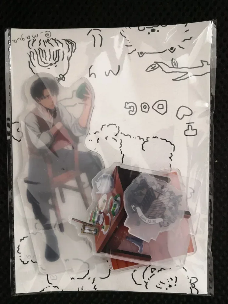 Levi Ackerman Anime Action Figure Acrylic Stand Plate Cosplay Toy Gift