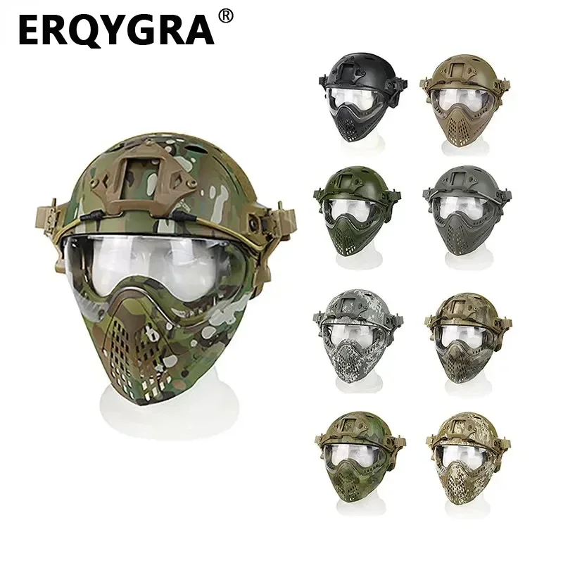 

ERQYGRA Tactical PILOT Helmet High Quality Protective Paintball CS Wargame Airsoft Safety Accessories Sports Outdoor Equipment