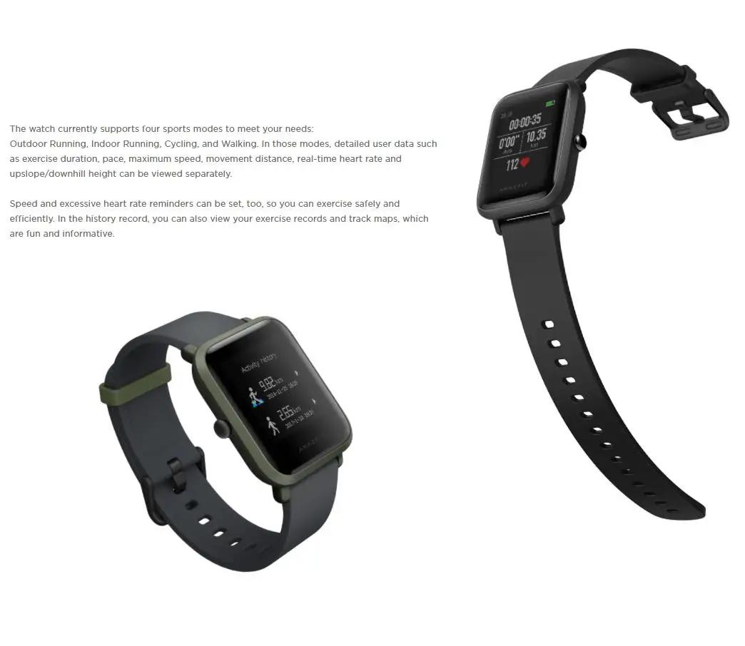 Amazfit-reloj inteligente Bip para hombre y mujer, accesorio de pulsera  deportivo resistente al agua IP68 con control del ritmo cardíaco,  Bluetooth, GPS, sin caja, modelo 85-95