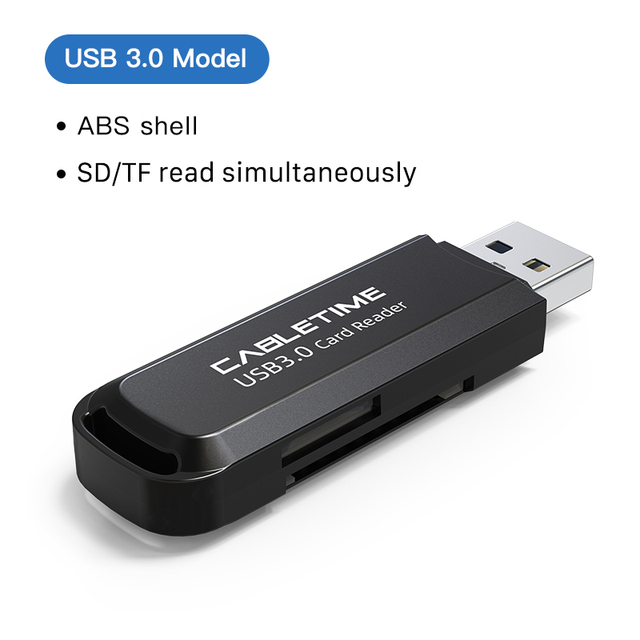 SD Card Reader USB 3.0 to Micro SD&TF 2 in 1 External Memory OTG Adapter for Xiaomi MacBook Air Pro C376