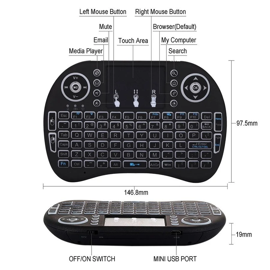 Mini Wireless Air Mouse Keyboard 4