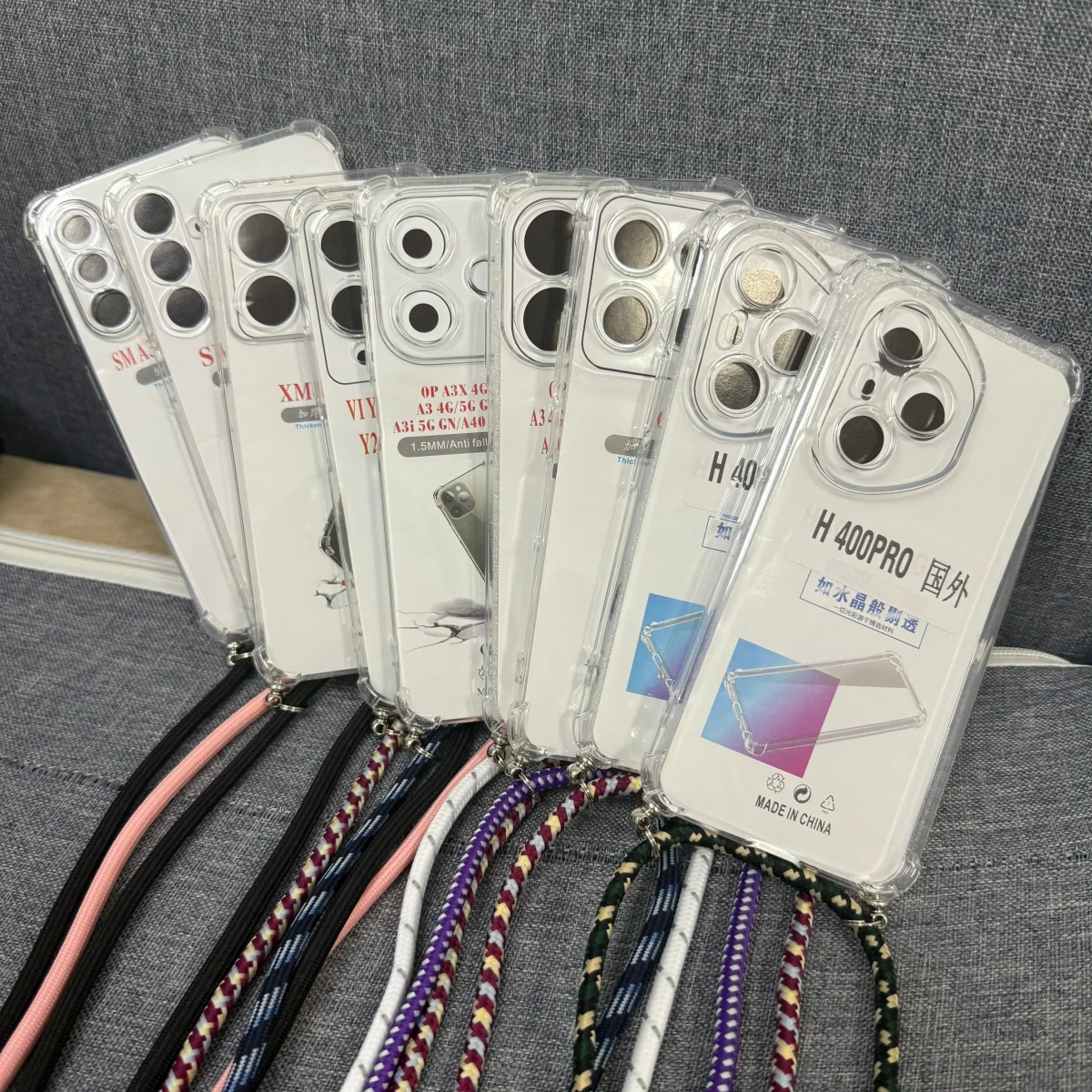 Transparent Shockproof Silicone Crossbody Lanyard Phone Case with Necklace Strap