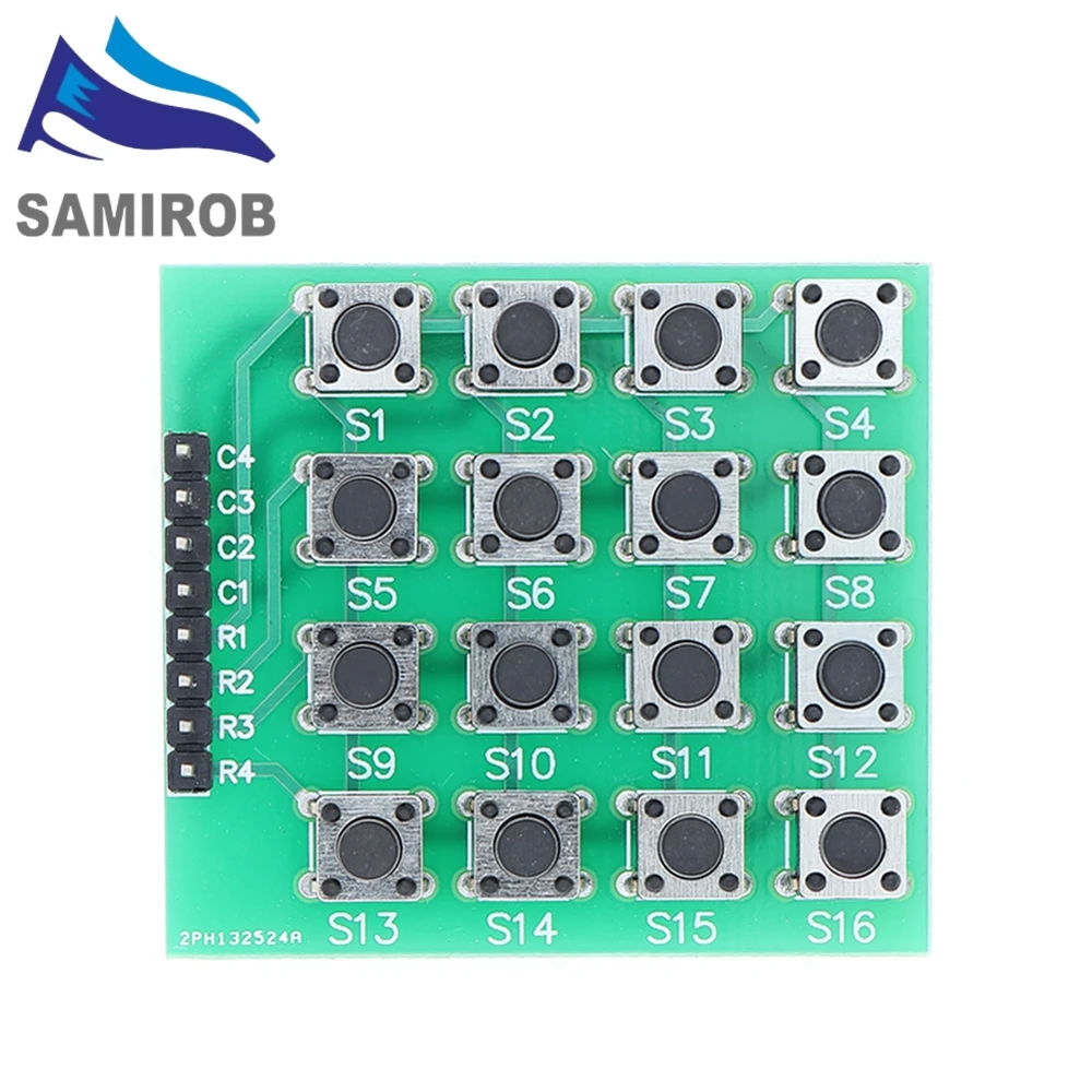 SAMIROB SAMIROB 4x4 Tastatur MCU Zubehörplatine Matrix-Tastatur 16 Tasten für Arduino