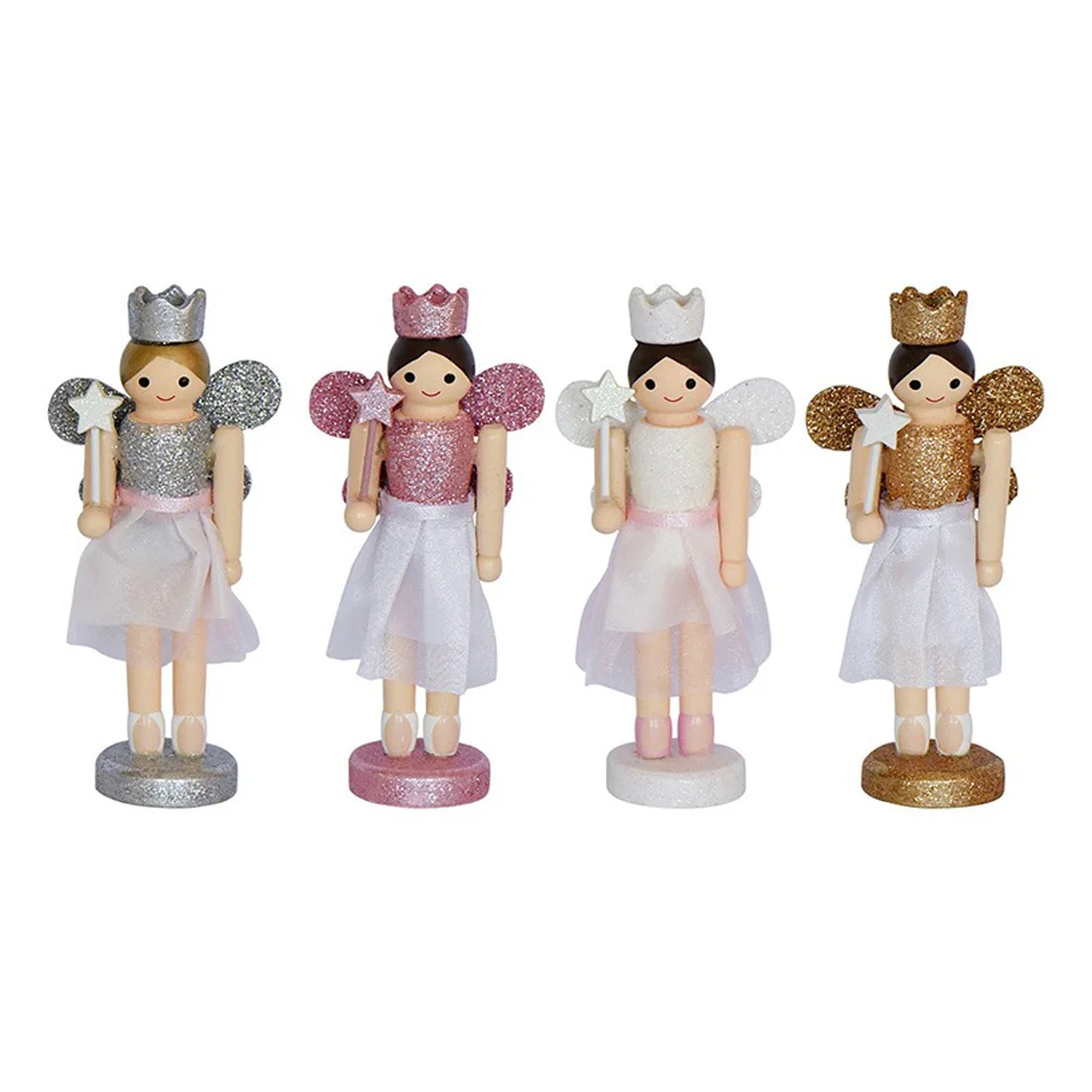 

Desktop Decorative Christmas Angel Nutcrackers Xmas Wood Nutcrackers Wood Angel Puppet Nutcrackers