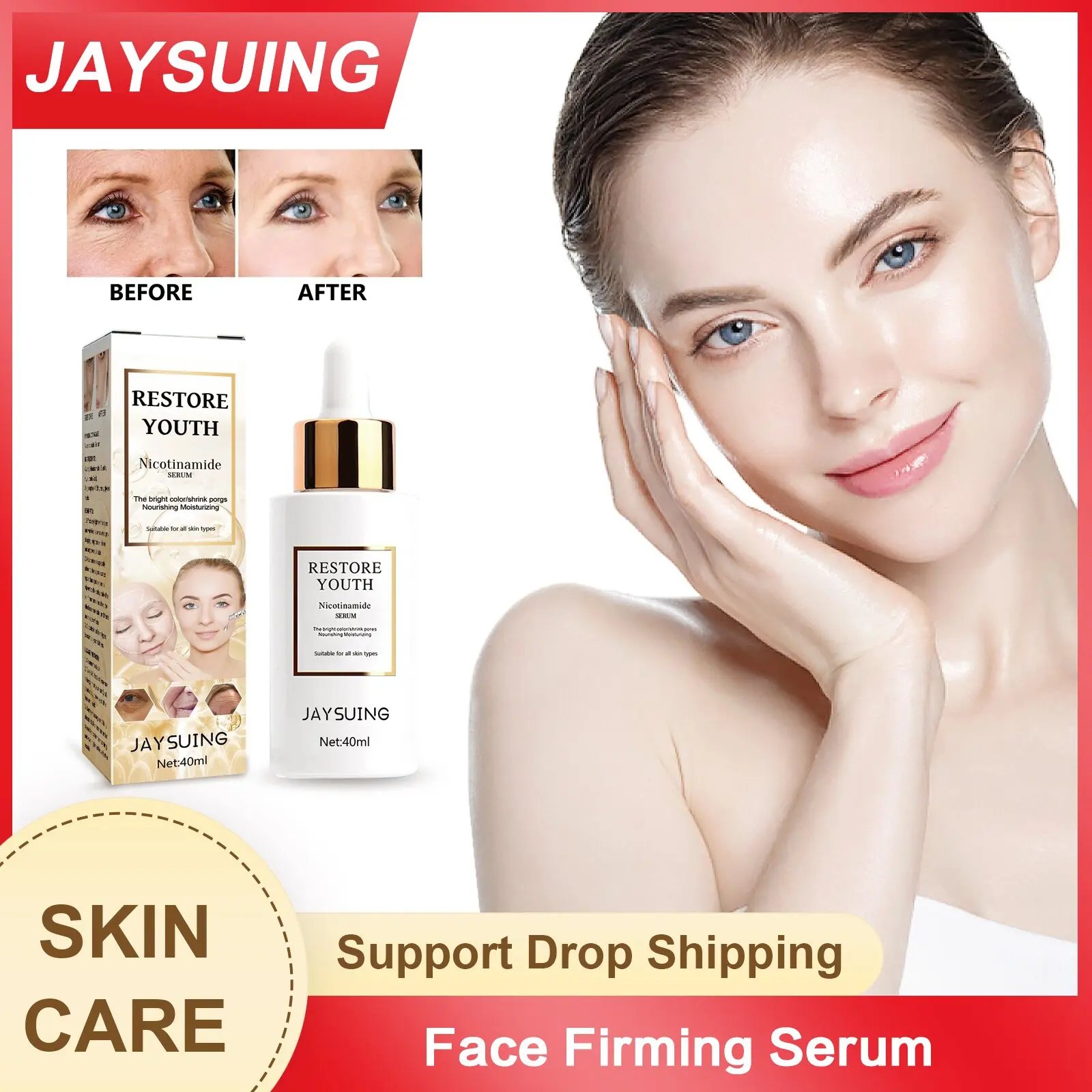 Nicotinamide Firming Essence Chloasma Removal Fade Dark Spot Lift Firming Anti Aging Oil Control Whitening Anti Wrinkle Essence